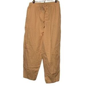 Nautica Size Medium Orange & White Checked Sleep Pants